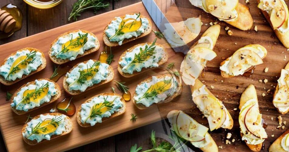 Receta de Crostini con Queso Azul Batido: Guía de un Aperitivo Gourmet